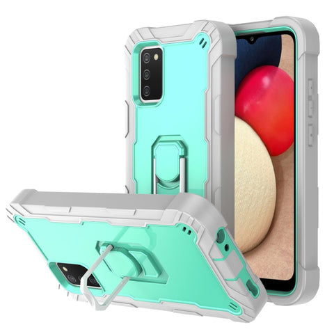 PC + Rubber 3-layers Shockproof Protective Case with Rotating Holder, For Samsung Galaxy A02s, For Samsung Galaxy A12 5G, For Samsung Galaxy A32 5G, For Samsung Galaxy A72 5G / 4G