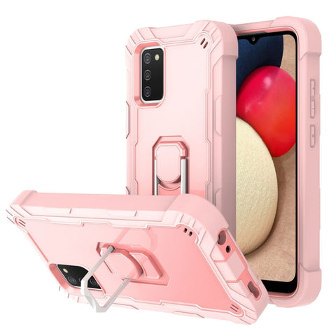 PC + Rubber 3-layers Shockproof Protective Case with Rotating Holder, For Samsung Galaxy A02s, For Samsung Galaxy A12 5G, For Samsung Galaxy A32 5G, For Samsung Galaxy A72 5G / 4G
