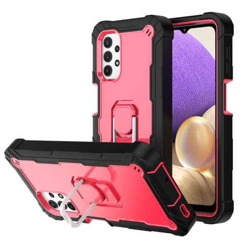 PC + Rubber 3-layers Shockproof Protective Case with Rotating Holder, For Samsung Galaxy A02s, For Samsung Galaxy A12 5G, For Samsung Galaxy A32 5G, For Samsung Galaxy A72 5G / 4G