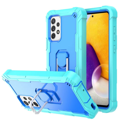 PC + Rubber 3-layers Shockproof Protective Case with Rotating Holder, For Samsung Galaxy A02s, For Samsung Galaxy A12 5G, For Samsung Galaxy A32 5G, For Samsung Galaxy A72 5G / 4G