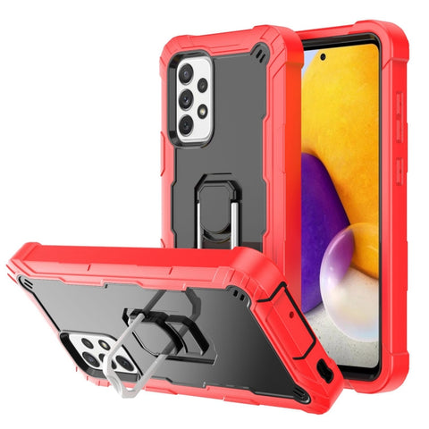 PC + Rubber 3-layers Shockproof Protective Case with Rotating Holder, For Samsung Galaxy A02s, For Samsung Galaxy A12 5G, For Samsung Galaxy A32 5G, For Samsung Galaxy A72 5G / 4G