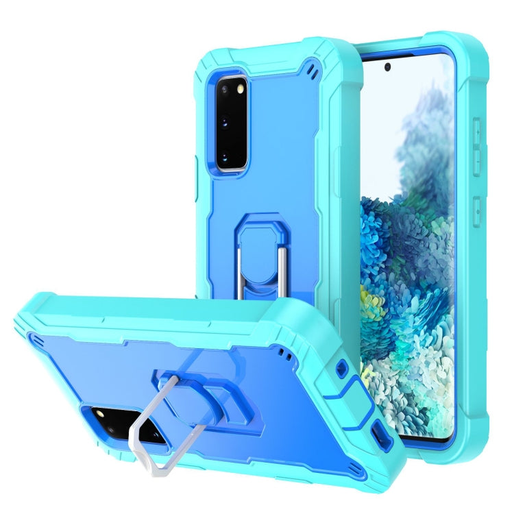 PC + Rubber 3-layers Shockproof Protective Case with Rotating Holder, For Samsung Galaxy S20 FE / FE 5G, For LG Velvet