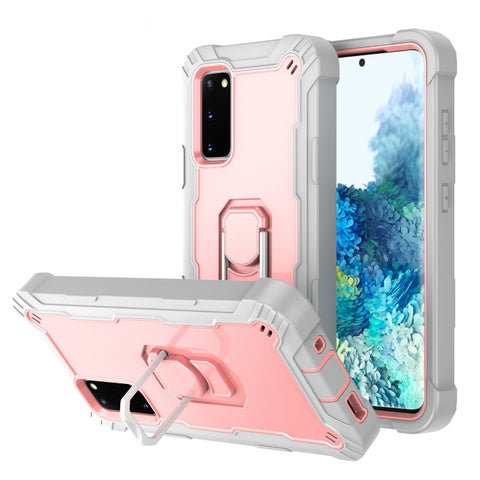 PC + Rubber 3-layers Shockproof Protective Case with Rotating Holder, For Samsung Galaxy S20 FE / FE 5G, For LG Velvet