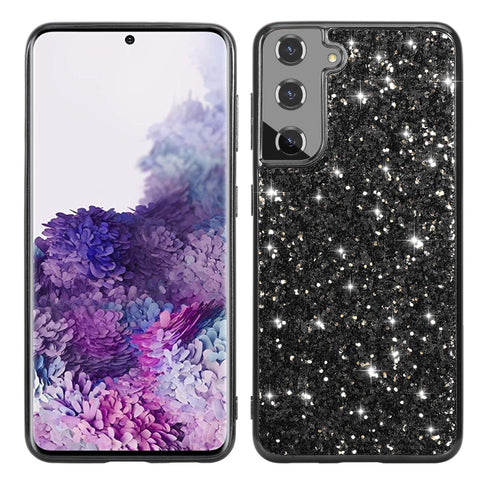Glitter Powder Shockproof TPU Protective Case, For Samsung Galaxy S21 FE