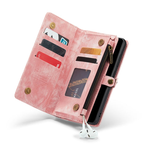 CaseMe 008 Detachable Multifunctional Horizontal Flip Leather Case, with Card Slot & Holder & Zipper Wallet & Photo Frame, For Samsung Galaxy S21 FE