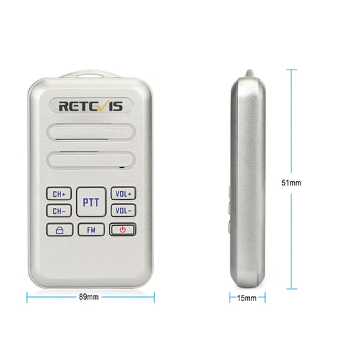 RETEVIS RT20 2W 400-470MHz 16CHS Mini FM Radio Two Way Radio Walkie Talkie,, RT20,US Plug, RT20,EU Plug