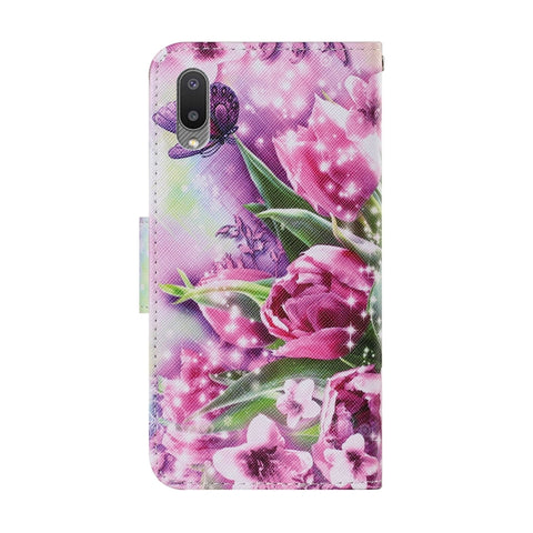 Coloured Drawing Pattern Horizontal Flip PU Leather Case with Holder & Card Slots & Wallet & Lanyard, For Samsung Galaxy A02, For Samsung Galaxy A22 4G, For Samsung Galaxy A22 5G