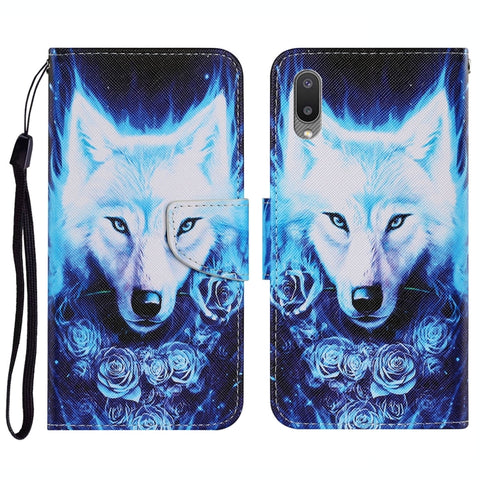 Coloured Drawing Pattern Horizontal Flip PU Leather Case with Holder & Card Slots & Wallet & Lanyard, For Samsung Galaxy A02, For Samsung Galaxy A22 4G, For Samsung Galaxy A22 5G