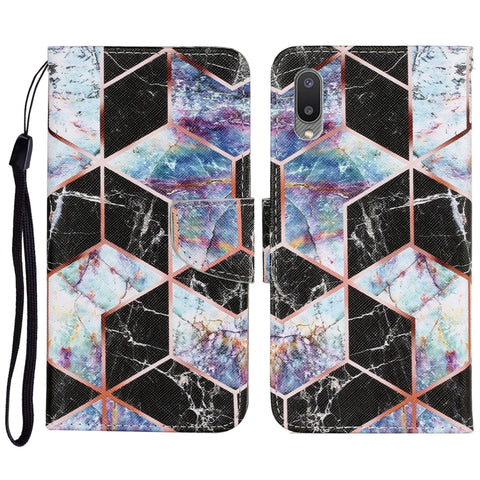 Coloured Drawing Pattern Horizontal Flip PU Leather Case with Holder & Card Slots & Wallet & Lanyard, For Samsung Galaxy A02, For Samsung Galaxy A22 4G, For Samsung Galaxy A22 5G