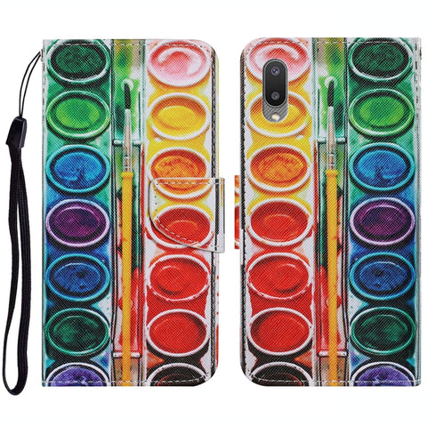 Coloured Drawing Pattern Horizontal Flip PU Leather Case with Holder & Card Slots & Wallet & Lanyard, For Samsung Galaxy A02, For Samsung Galaxy A22 4G, For Samsung Galaxy A22 5G