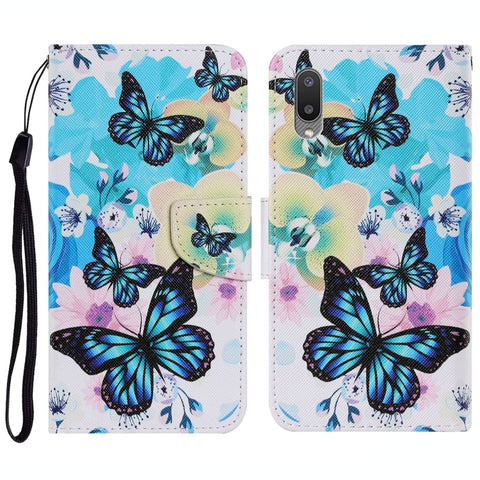 Coloured Drawing Pattern Horizontal Flip PU Leather Case with Holder & Card Slots & Wallet & Lanyard, For Samsung Galaxy A02, For Samsung Galaxy A22 4G, For Samsung Galaxy A22 5G