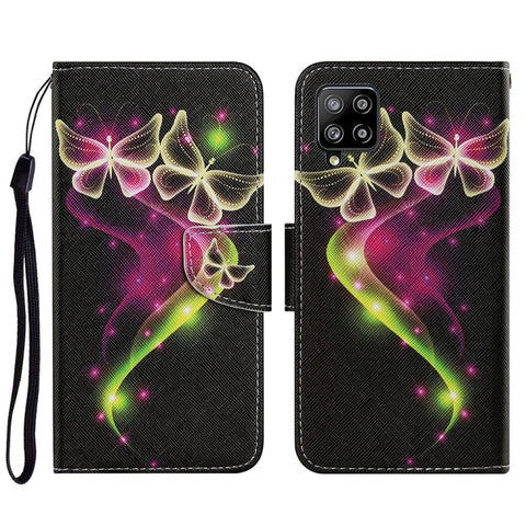 Coloured Drawing Pattern Horizontal Flip PU Leather Case with Holder & Card Slots & Wallet & Lanyard, For Samsung Galaxy A02, For Samsung Galaxy A22 4G, For Samsung Galaxy A22 5G