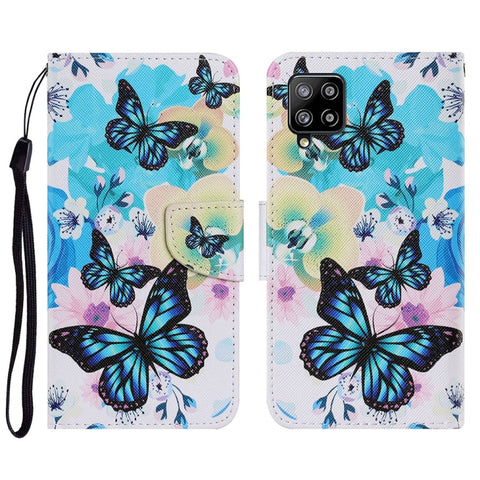 Coloured Drawing Pattern Horizontal Flip PU Leather Case with Holder & Card Slots & Wallet & Lanyard, For Samsung Galaxy A02, For Samsung Galaxy A22 4G, For Samsung Galaxy A22 5G