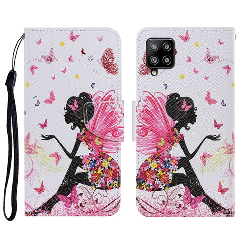 Coloured Drawing Pattern Horizontal Flip PU Leather Case with Holder & Card Slots & Wallet & Lanyard, For Samsung Galaxy A02, For Samsung Galaxy A22 4G, For Samsung Galaxy A22 5G