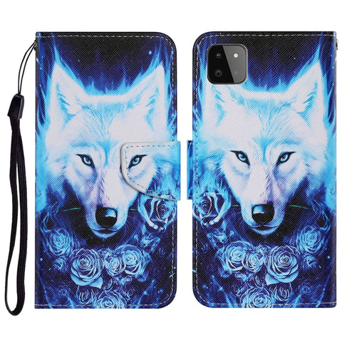 Coloured Drawing Pattern Horizontal Flip PU Leather Case with Holder & Card Slots & Wallet & Lanyard, For Samsung Galaxy A02, For Samsung Galaxy A22 4G, For Samsung Galaxy A22 5G