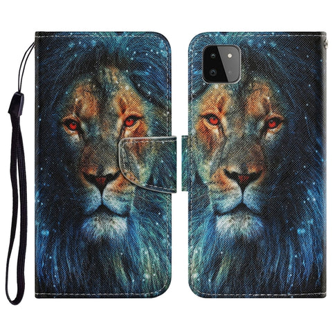 Coloured Drawing Pattern Horizontal Flip PU Leather Case with Holder & Card Slots & Wallet & Lanyard, For Samsung Galaxy A02, For Samsung Galaxy A22 4G, For Samsung Galaxy A22 5G