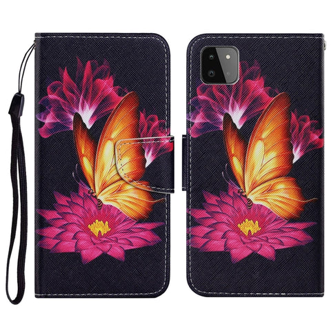 Coloured Drawing Pattern Horizontal Flip PU Leather Case with Holder & Card Slots & Wallet & Lanyard, For Samsung Galaxy A02, For Samsung Galaxy A22 4G, For Samsung Galaxy A22 5G