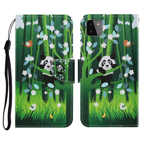 Coloured Drawing Pattern Horizontal Flip PU Leather Case with Holder & Card Slots & Wallet & Lanyard, For Samsung Galaxy A02, For Samsung Galaxy A22 4G, For Samsung Galaxy A22 5G
