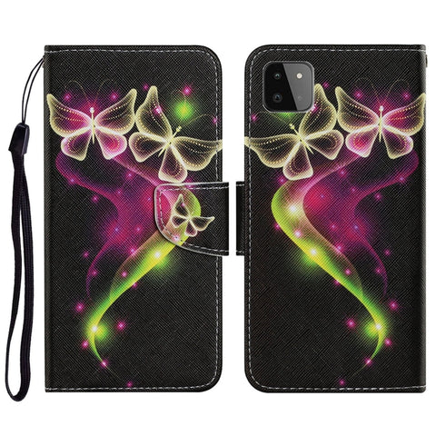 Coloured Drawing Pattern Horizontal Flip PU Leather Case with Holder & Card Slots & Wallet & Lanyard, For Samsung Galaxy A02, For Samsung Galaxy A22 4G, For Samsung Galaxy A22 5G