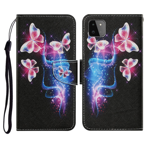 Coloured Drawing Pattern Horizontal Flip PU Leather Case with Holder & Card Slots & Wallet & Lanyard, For Samsung Galaxy A02, For Samsung Galaxy A22 4G, For Samsung Galaxy A22 5G