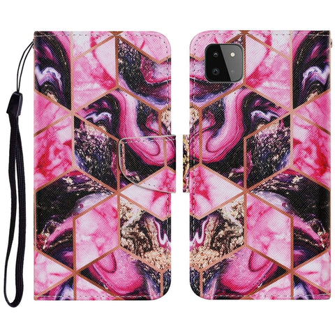 Coloured Drawing Pattern Horizontal Flip PU Leather Case with Holder & Card Slots & Wallet & Lanyard, For Samsung Galaxy A02, For Samsung Galaxy A22 4G, For Samsung Galaxy A22 5G