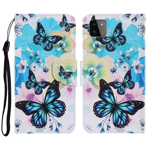 Coloured Drawing Pattern Horizontal Flip PU Leather Case with Holder & Card Slots & Wallet & Lanyard, For Samsung Galaxy A02, For Samsung Galaxy A22 4G, For Samsung Galaxy A22 5G