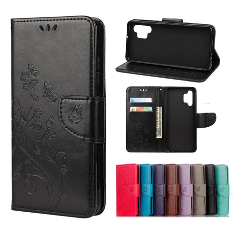 Butterfly Flower Pattern Horizontal Flip Leather Case with Holder & Card Slots & Wallet, For Samsung Galaxy A02s (EU Version), For Samsung Galaxy A12 5G, For Samsung Galaxy A32 4G, For Samsung Galaxy A32 5G, For Samsung Galaxy A72 5G / 4G              ...