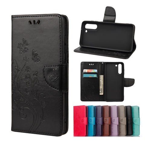 Butterfly Flower Pattern Horizontal Flip Leather Case with Holder & Card Slots & Wallet, For Samsung Galaxy A02s (EU Version), For Samsung Galaxy A12 5G, For Samsung Galaxy A32 4G, For Samsung Galaxy A32 5G, For Samsung Galaxy A72 5G / 4G              ...