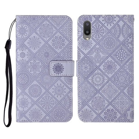 Ethnic Style Embossed Pattern Horizontal Flip Leather Case with Holder & Card Slots & Wallet & Lanyard, For Samsung Galaxy A02, For Samsung Galaxy A02s EU Version