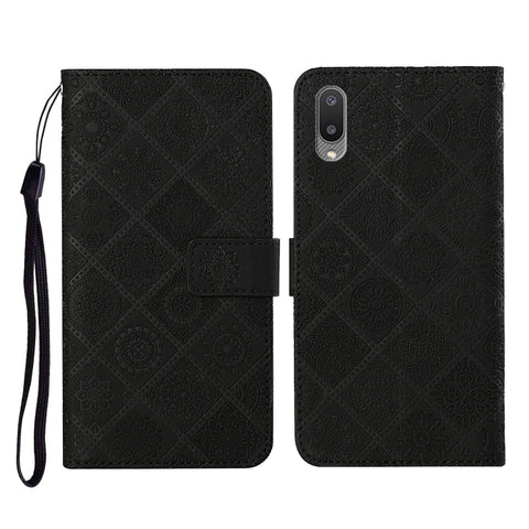 Ethnic Style Embossed Pattern Horizontal Flip Leather Case with Holder & Card Slots & Wallet & Lanyard, For Samsung Galaxy A02, For Samsung Galaxy A02s EU Version