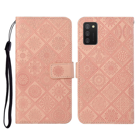 Ethnic Style Embossed Pattern Horizontal Flip Leather Case with Holder & Card Slots & Wallet & Lanyard, For Samsung Galaxy A02, For Samsung Galaxy A02s EU Version