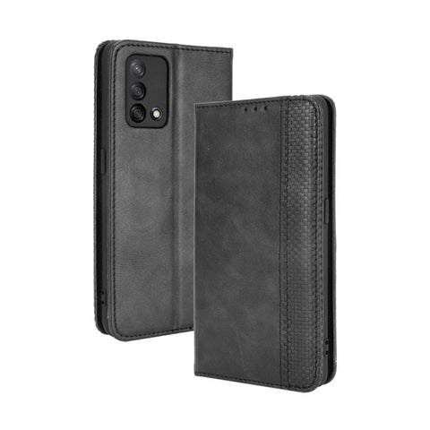 Magnetic Buckle Retro Crazy Horse Texture Horizontal Flip Leather Case with Holder & Card Slots & Photo Frame, For OPPO A54 5G / A74 5G / A93 5G, For OPPO A55 5G / A53s 5G, For OPPO A74 4G / F19 4G, For OPPO A94 5G / Reno5Z 5G / F19 Pro+ 5G            ...