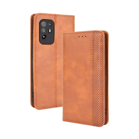 Magnetic Buckle Retro Crazy Horse Texture Horizontal Flip Leather Case with Holder & Card Slots & Photo Frame, For OPPO A54 5G / A74 5G / A93 5G, For OPPO A55 5G / A53s 5G, For OPPO A74 4G / F19 4G, For OPPO A94 5G / Reno5Z 5G / F19 Pro+ 5G            ...