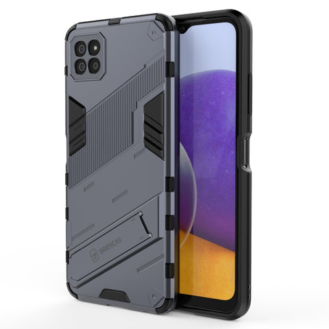 Punk Armor 2 in 1 PC + TPU Shockproof Case with Invisible Holder, For Samsung Galaxy A22 5G