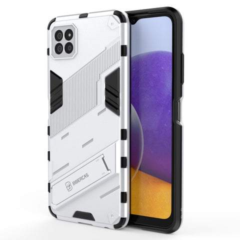 Punk Armor 2 in 1 PC + TPU Shockproof Case with Invisible Holder, For Samsung Galaxy A22 5G