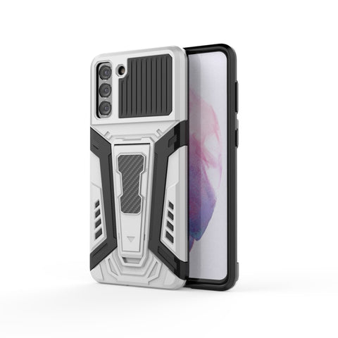 War Chariot Series Armor All-inclusive Shockproof PC + TPU Protective Case with Invisible Holder, For Xiaomi Redmi Note 9 5G, For Xiaomi Redmi Note 9S, For Samsung Galaxy S21+ 5G