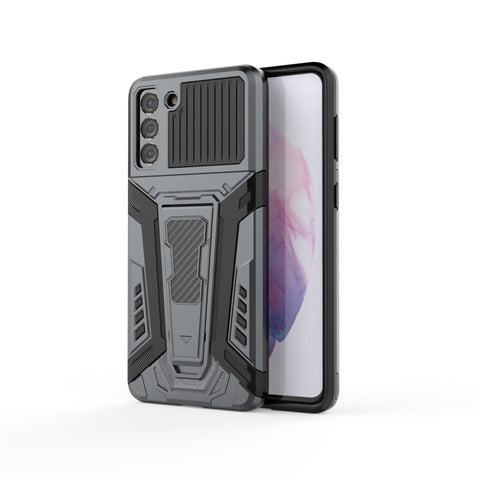 War Chariot Series Armor All-inclusive Shockproof PC + TPU Protective Case with Invisible Holder, For Xiaomi Redmi Note 9 5G, For Xiaomi Redmi Note 9S, For Samsung Galaxy S21+ 5G