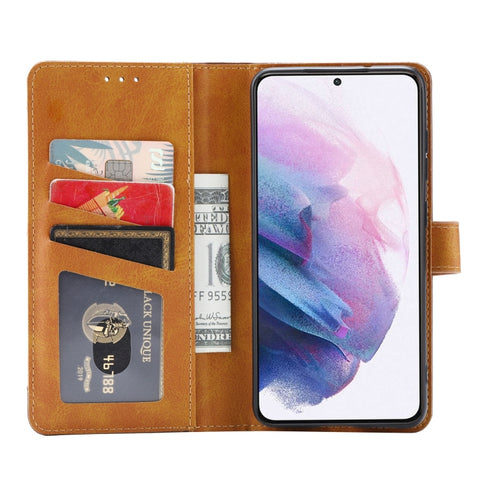 Calf Texture Double Fold Clasp Horizontal Flip Leather Case with Photo Frame & Holder & Card Slots & Wallet, For Samsung Galaxy S21 FE, For Xiaomi Mi 11 Lite, For Xiaomi Mi 11 Pro