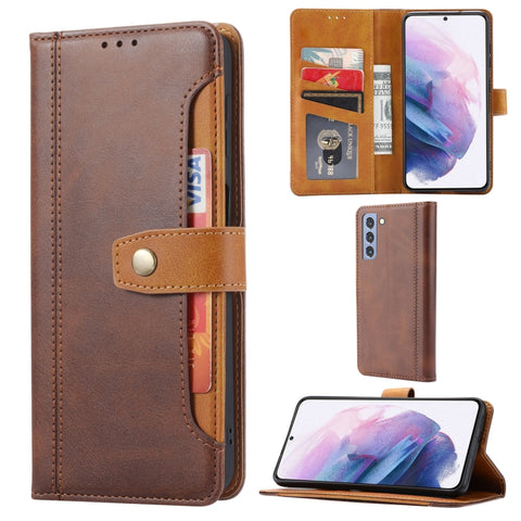 Calf Texture Double Fold Clasp Horizontal Flip Leather Case with Photo Frame & Holder & Card Slots & Wallet, For Samsung Galaxy S21 FE, For Xiaomi Mi 11 Lite, For Xiaomi Mi 11 Pro