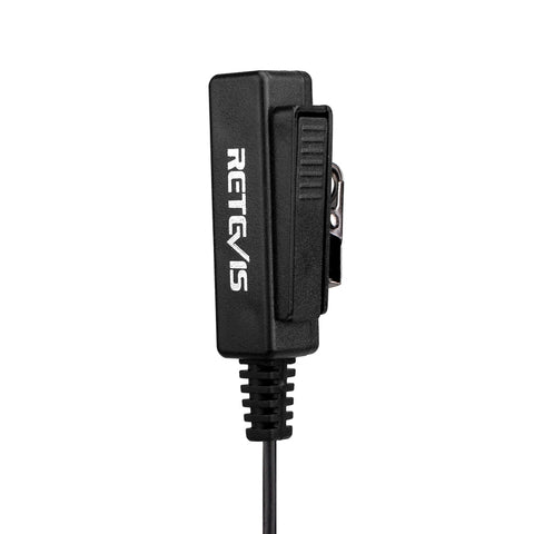 RETEVIS TK 2 Pin Long Clip Air Guide Covert Acoustic Tube Earpiece Speaker Microphone for H-777 / RT-5R / RT-5RV / RT-B6, TK Long Clip