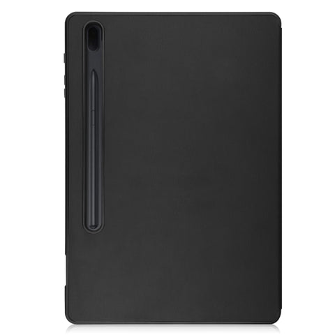 Custer Pattern Pure Color TPU Smart Tablet Holster with Sleep Function & 3-Fold Holder & Pen Slot, For Samsung Galaxy Tab S7 Lite T730 / T735