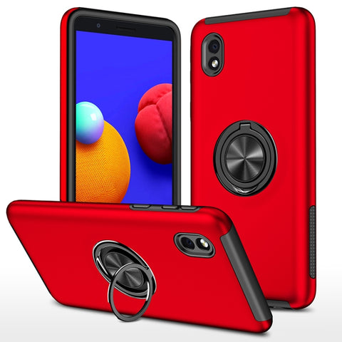 PC + TPU Shockproof Magnetic Protective Case with Invisible Ring Holder, For Samsung Galaxy A01 Core, For Samsung Galaxy A02s US Version, For Samsung Galaxy A20 / A30, For Samsung Galaxy A02 EU Version, For Samsung Galaxy A11                           ...
