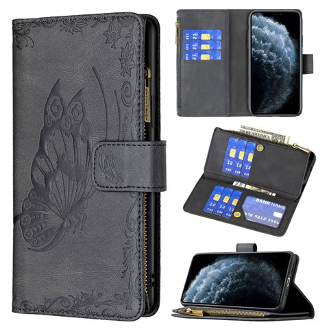 Flying Butterfly Embossing Pattern Zipper Horizontal Flip Leather Case with Holder & Card Slots & Wallet, For iPhone 8 / 7, For iPhone 8 Plus / 7 Plus, For iPhone XS / X, For iPhone XR, For iPhone XS Max, For iPhone 11, For iPhone 11 Pro               ...