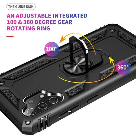 Shockproof TPU + PC Protective Case with 360 Degree Rotating Holder, For Samsung Galaxy A32 4G