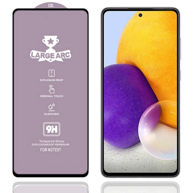 9H HD Large Arc High Alumina Full Screen Tempered Glass Film, For Samsung Galaxy A72 4G (1 PCS)