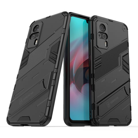 Punk Armor 2 in 1 PC + TPU Shockproof Case with Invisible Holder, For vivo S9e, For Samsung Galaxy F52 5G