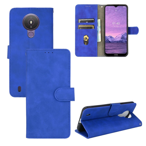 Solid Color Skin Feel Magnetic Buckle Horizontal Flip Calf Texture PU Leather Case with Holder & Card Slots & Wallet, For Nokia 1.4, For Samsung Galaxy A22 4G