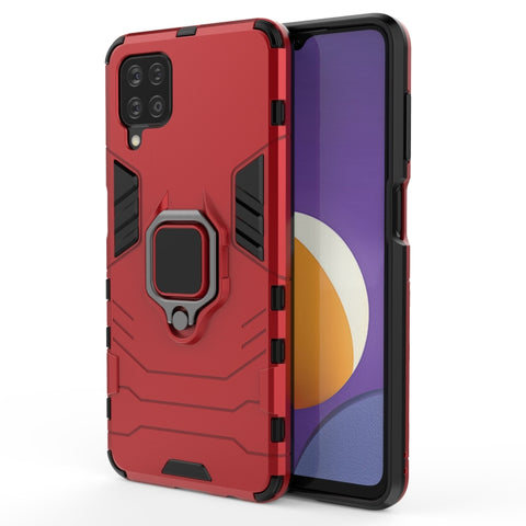 Shockproof PC + TPU Protective Case with Magnetic Ring Holder, For Samsung Galaxy M12