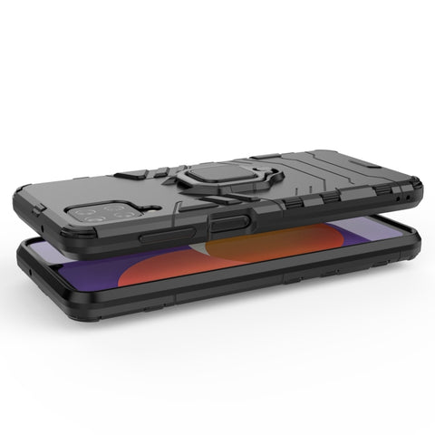 Shockproof PC + TPU Protective Case with Magnetic Ring Holder, For Samsung Galaxy M12
