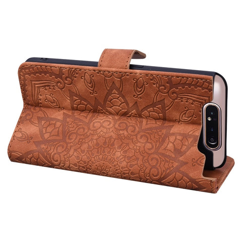Calf Pattern Diamond Mandala Double Folding Design Embossed Leather Case with Wallet & Holder & Card Slots, For Galaxy A5 (2018) / A8 (2018), For Galaxy A6 (2018), For Galaxy A6+ (2018) / J8 (2018), For Galaxy A9 (2018), For Galaxy A10, For Galaxy A10e...